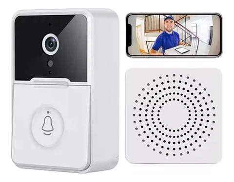 Kit de timbre con cámara WiFi inalámbrica inteligente recargable X9 