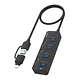 HUB DUAL USB-C y USB 7 puertos (3 USB-C + 4 USB 3.0) - Miniatura 1
