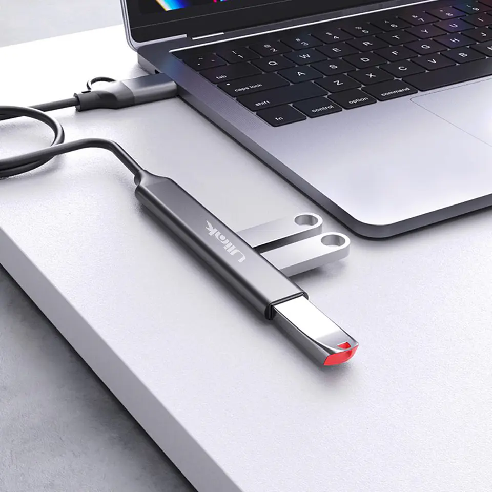 HUB DUAL USB-C y USB 4 Puertos (3 TIPO C + 1 USB 3.0) 4