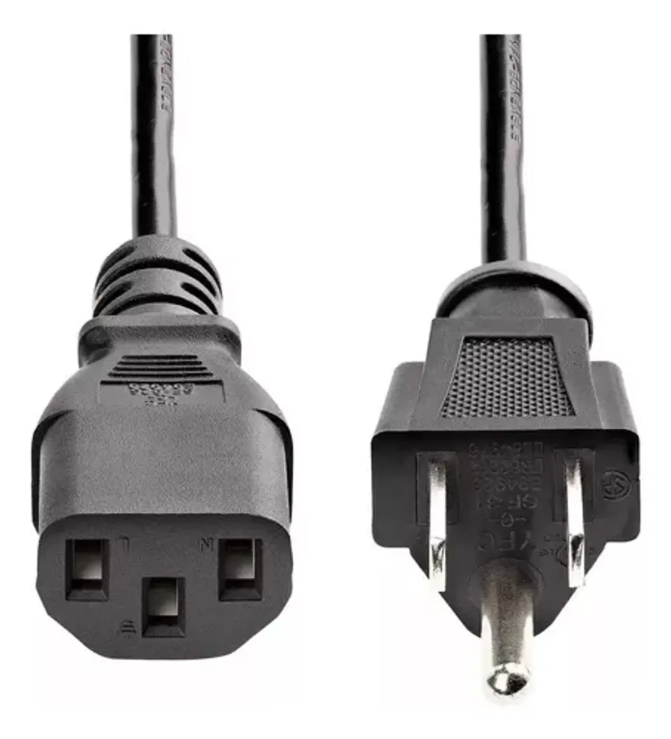 Cable de poder con conector tipo B e 1.8 Mts  1
