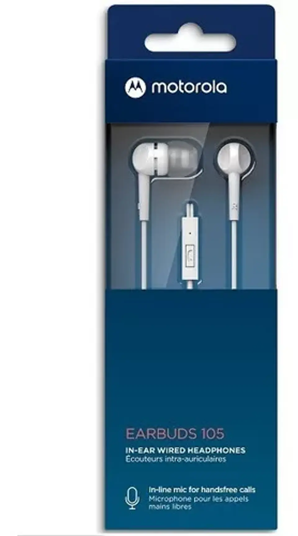 Audífonos Motorola Earbuds 105, Cableado, 3.5mm, Blanco 4