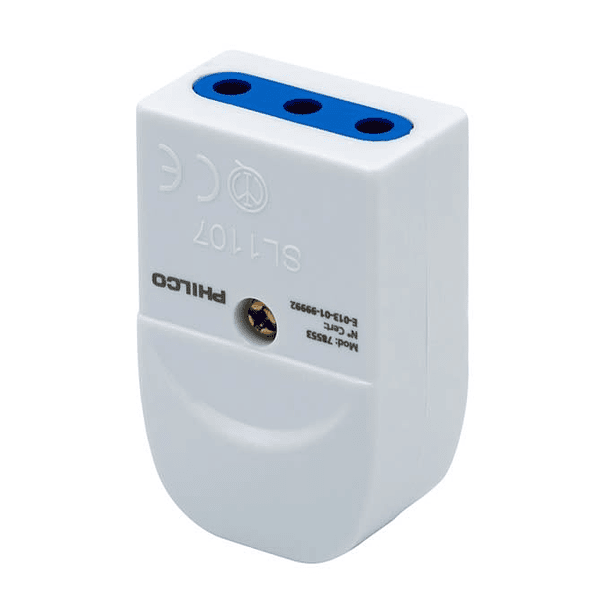 Enchufe Hembra 2P + tierra Philco blanco 
