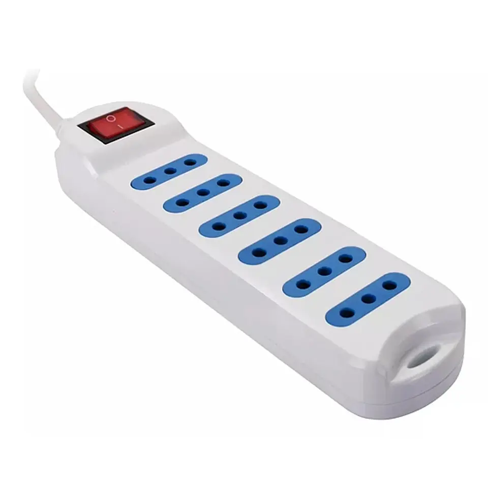 Alargador multiple 6 entradas con switch 3 MTS PHILCO  2