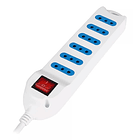 Alargador multiple 6 entradas con switch 3 MTS PHILCO  3