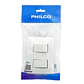 Interruptor Doble Pared Muro 250v 10a Philco Blanco - Miniatura 3