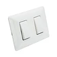 Interruptor Doble Pared Muro 250v 10a Philco Blanco - Miniatura 1
