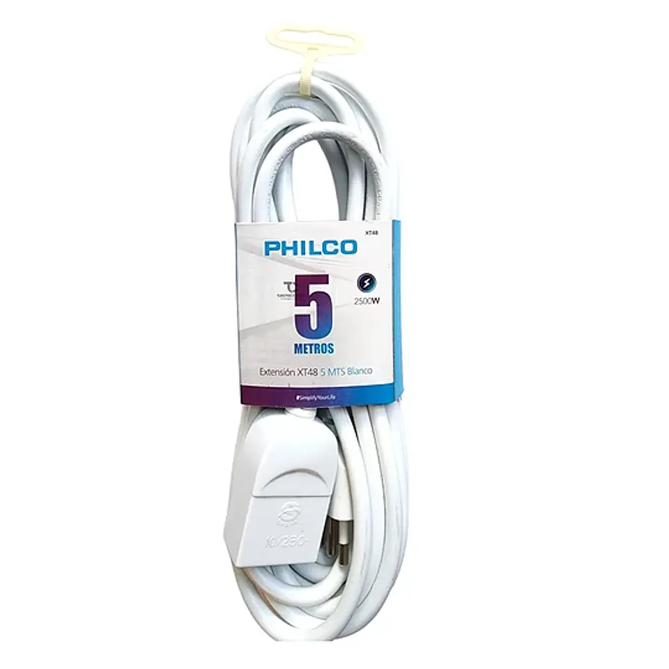 Alargador Extension Electrica 5 mts Philco 2