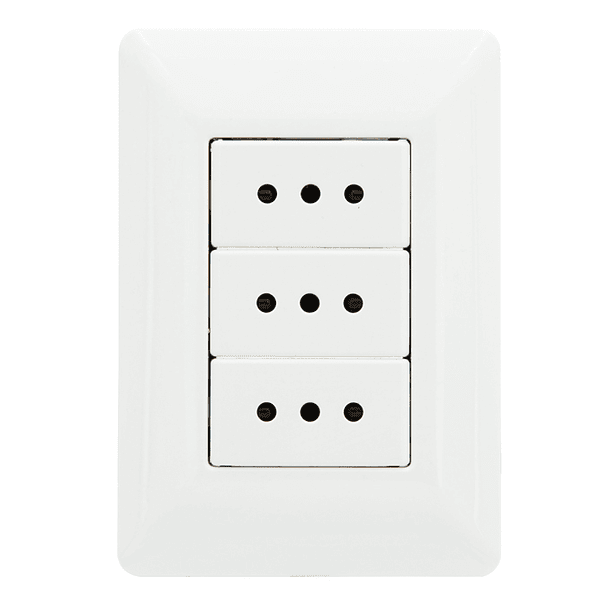 Enchufe para muro triple 250V 10A 