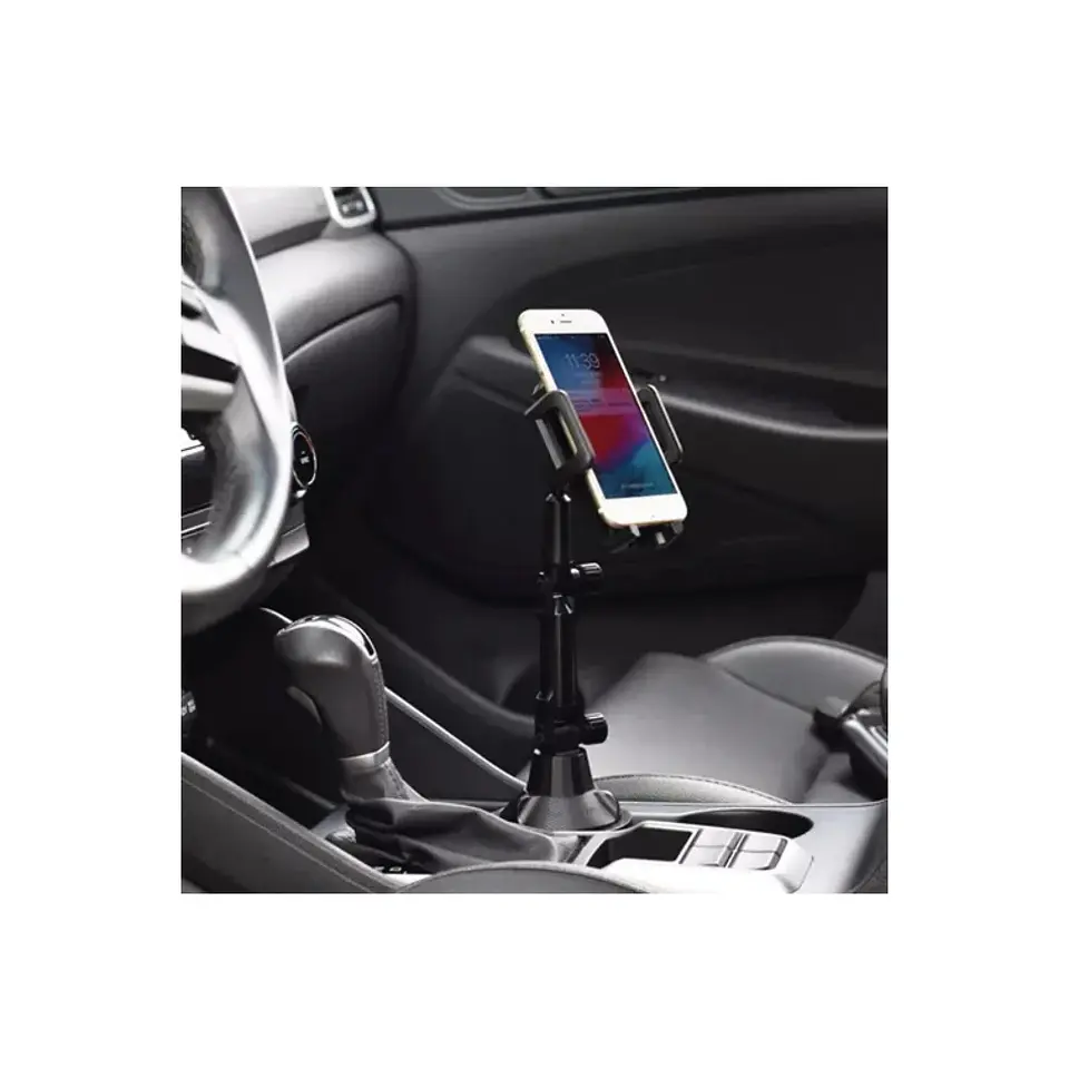 Soporte celular para vehiculo con posa vasos tecnolab TL503  3