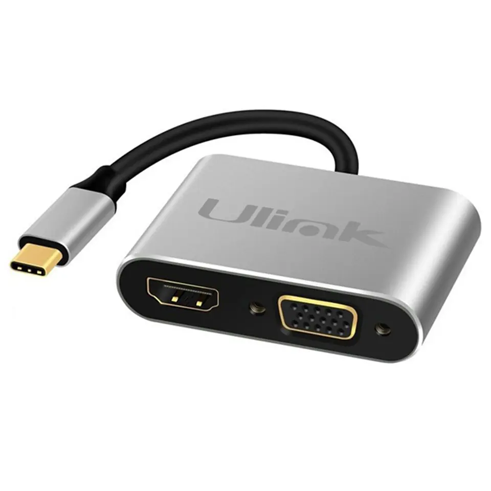 HUB Adaptador de imagen USB-C 4 en 1  (1 HDMI + 1 VGA + 1 USB 3.0 + 1 USB-C PD 87W) 1