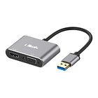 Adaptador de imagen USB 3.0 a HDMI y VGA  1