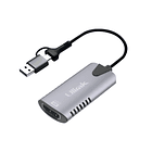 Tarjeta capturadora de video HDMI 4K a DUAL USB-C y USB 1