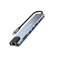 HUB USB-C 8 EN 1 (1 RJ45 + 1 HDMI + 1 PD 100 W + 1 USB-C + 2 USB 3.0 + 1 SD + 1 MICROSD ) - Miniatura 1