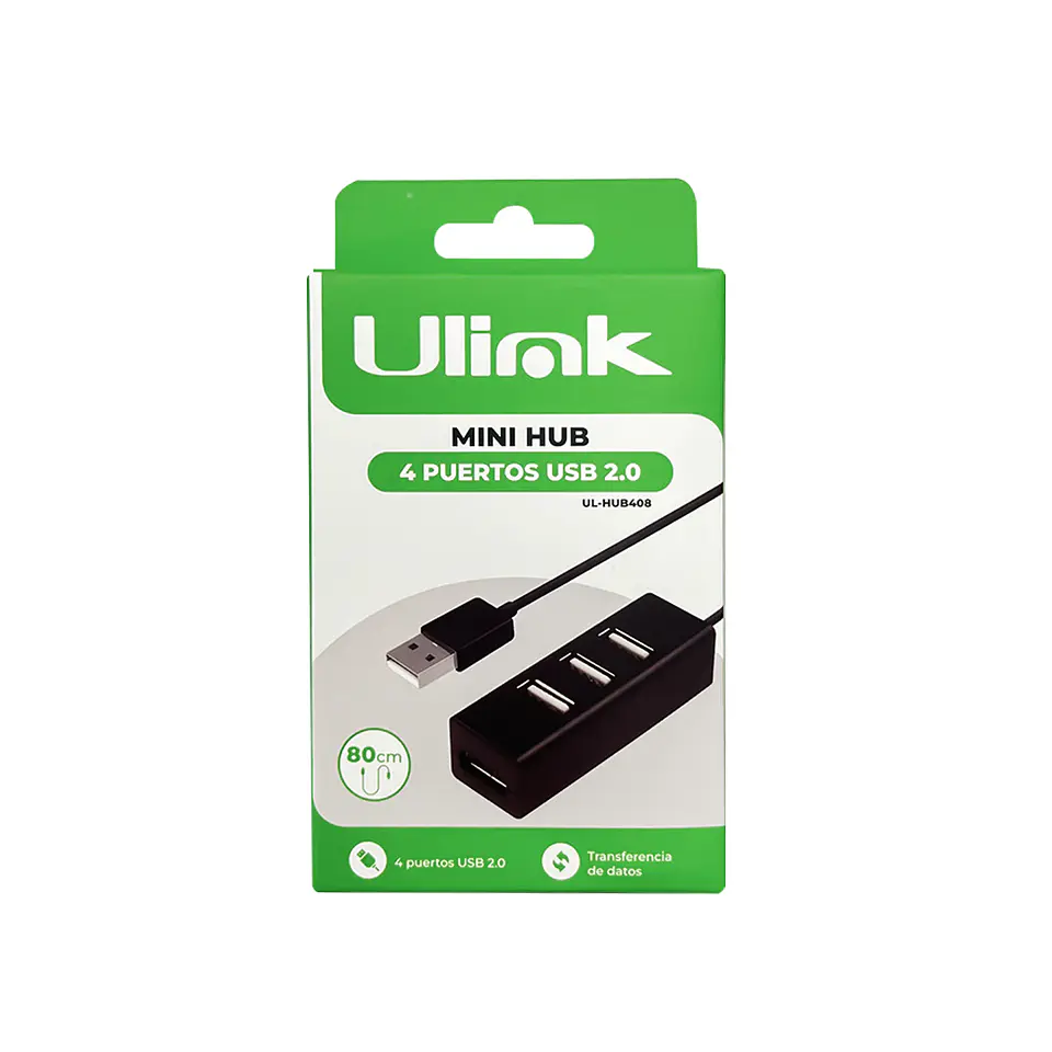 HUB USB 4 puertos 2.0 3
