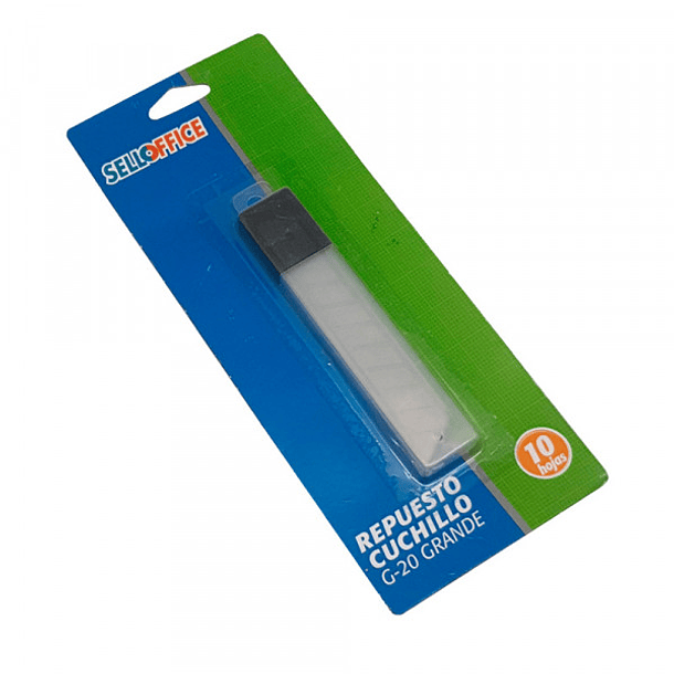 Repuesto para cuchillo cartonero 10 hojas 