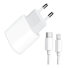 Cargador de pared + cable USB-C A LIGHTNING 18W  2
