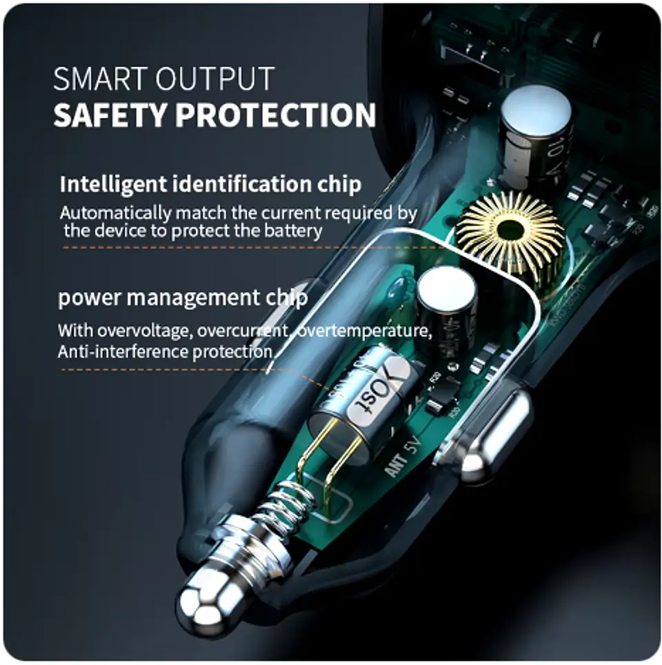 Carghador de auto con bluetooth y salida USB + 2 CABLES  3