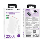 Bateria portatil borofone 20000mah 22.5w blanca  3