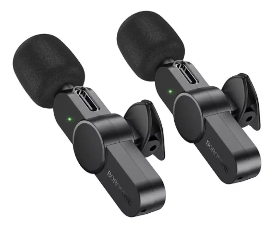 2 Microfonos inalambricos borofone usb-c y ligthning 2.4g 6H  1
