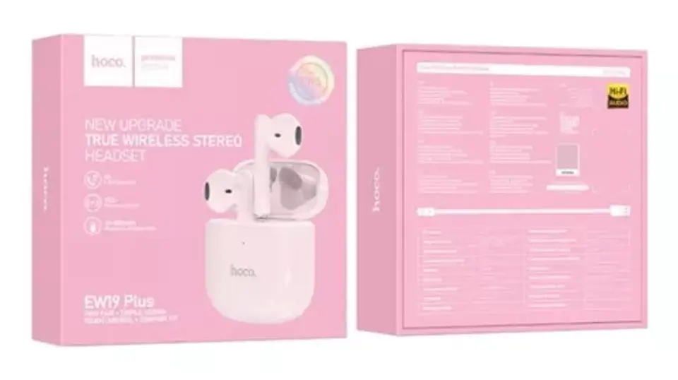 Audifonos bluetooth HOCO rosado EW19 PLUS  3