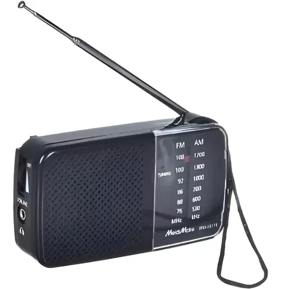 Radio portatil AM/FM audifonos negra TL633  1