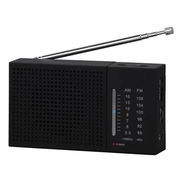 Radio portatil AM/FM audifonos negra TL634 