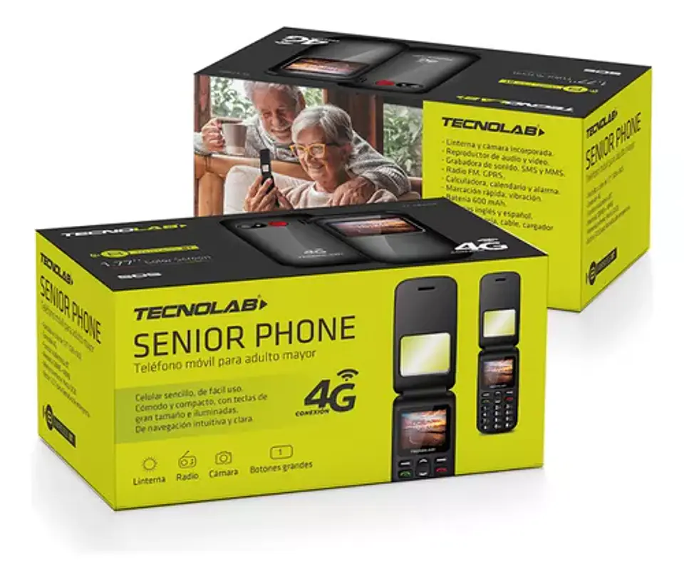 Telefono celular 4G senior tipo almeja Black  7