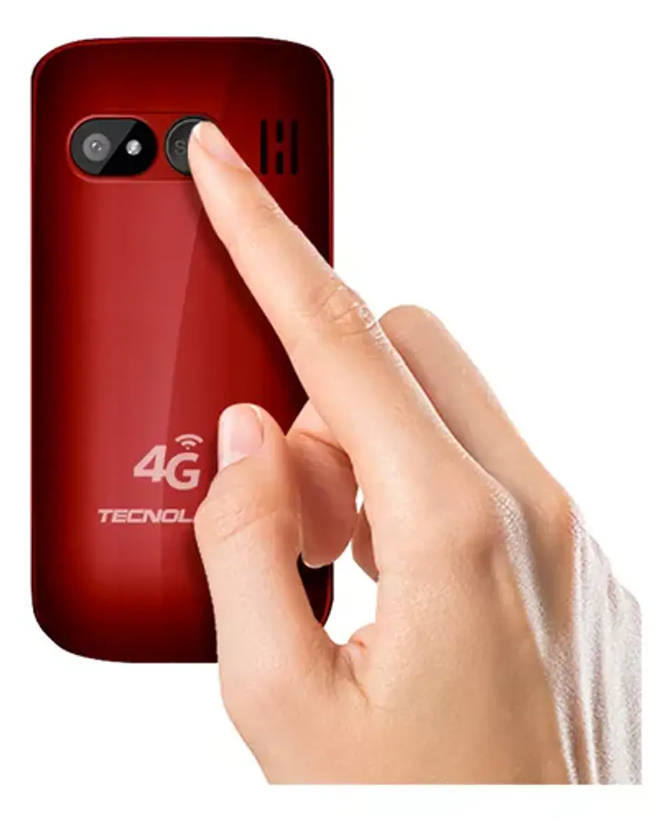Telefono celular 4G senior tipo almeja RED  2