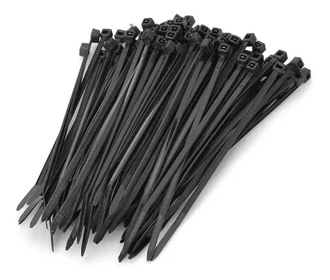 Bolsa Amarras Plásticas Negra Tactix 300mm