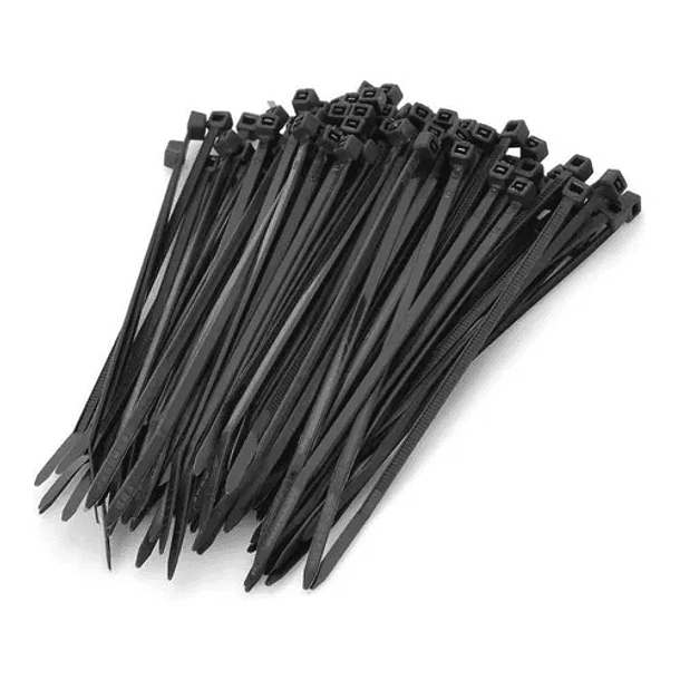 Bolsa Amarras Plásticas Negra Tactix 300mm