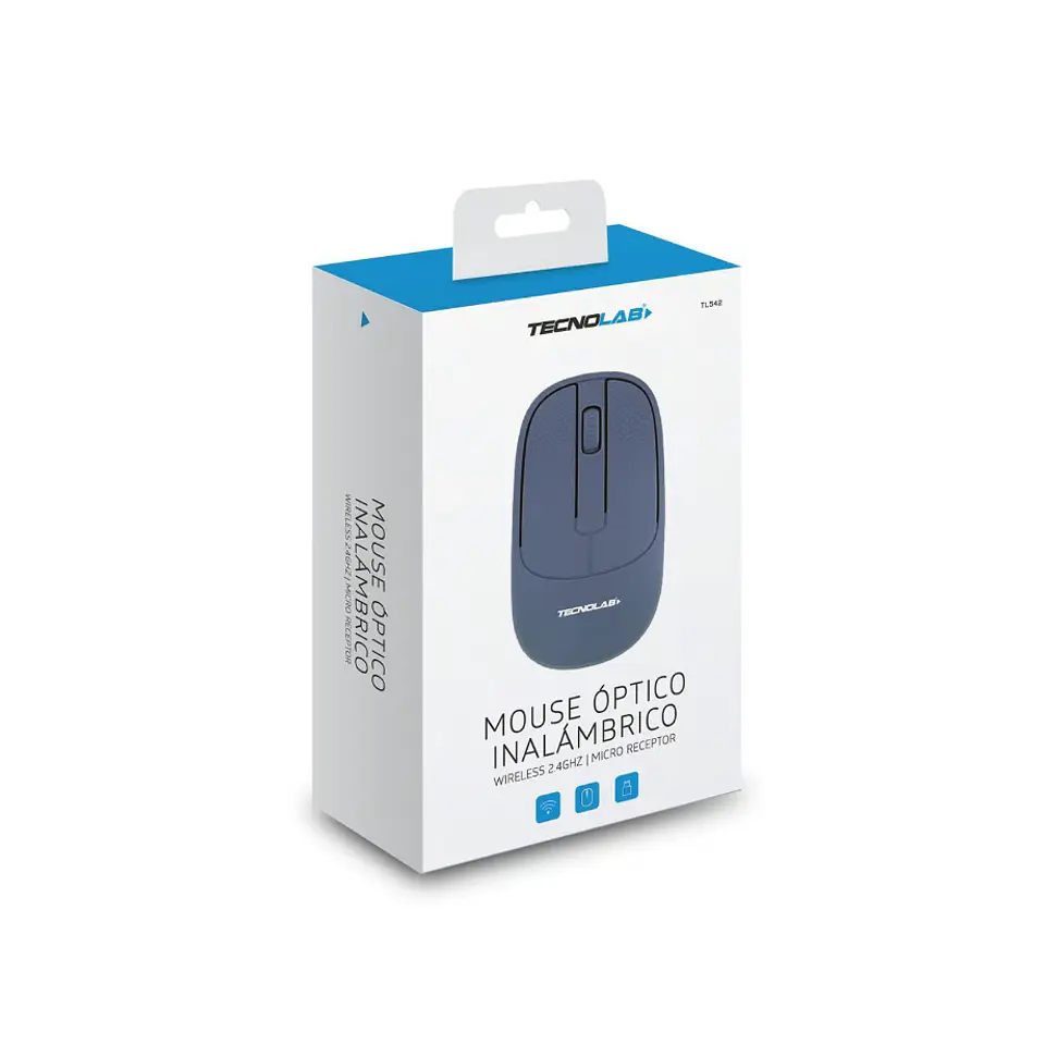 Mouse inalambrico tecnolab azul TL542  2