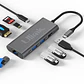 HUB USB-C 8 en 1 (1 RJ45 + 1 HDMI + 2 USB 3.0 + 1 USB 2.0 + 1 USB-C PD 100W + 1 MICROSD + 1 SD)  - Miniatura 1