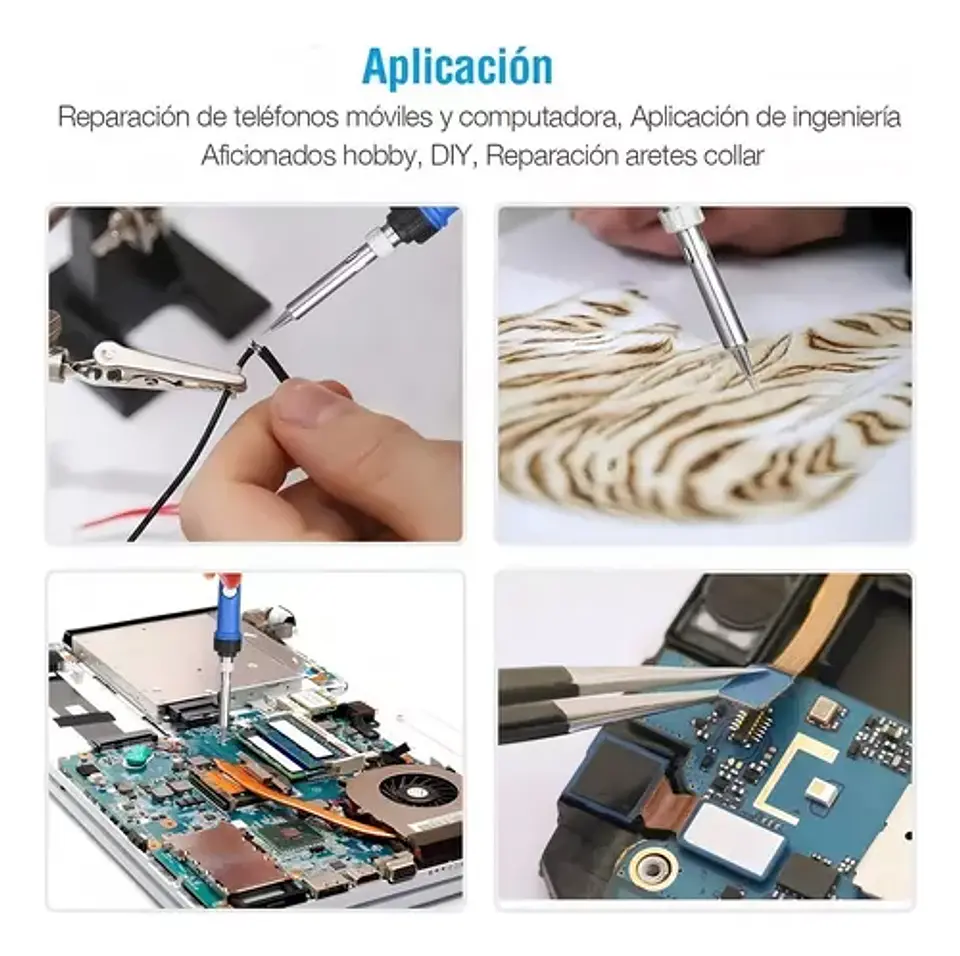 Kit Cautin Para Soldar Electrico Punta Tipo Lapiz Estano  3