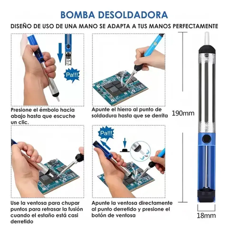 Kit Cautin Para Soldar Electrico Punta Tipo Lapiz Estano  5