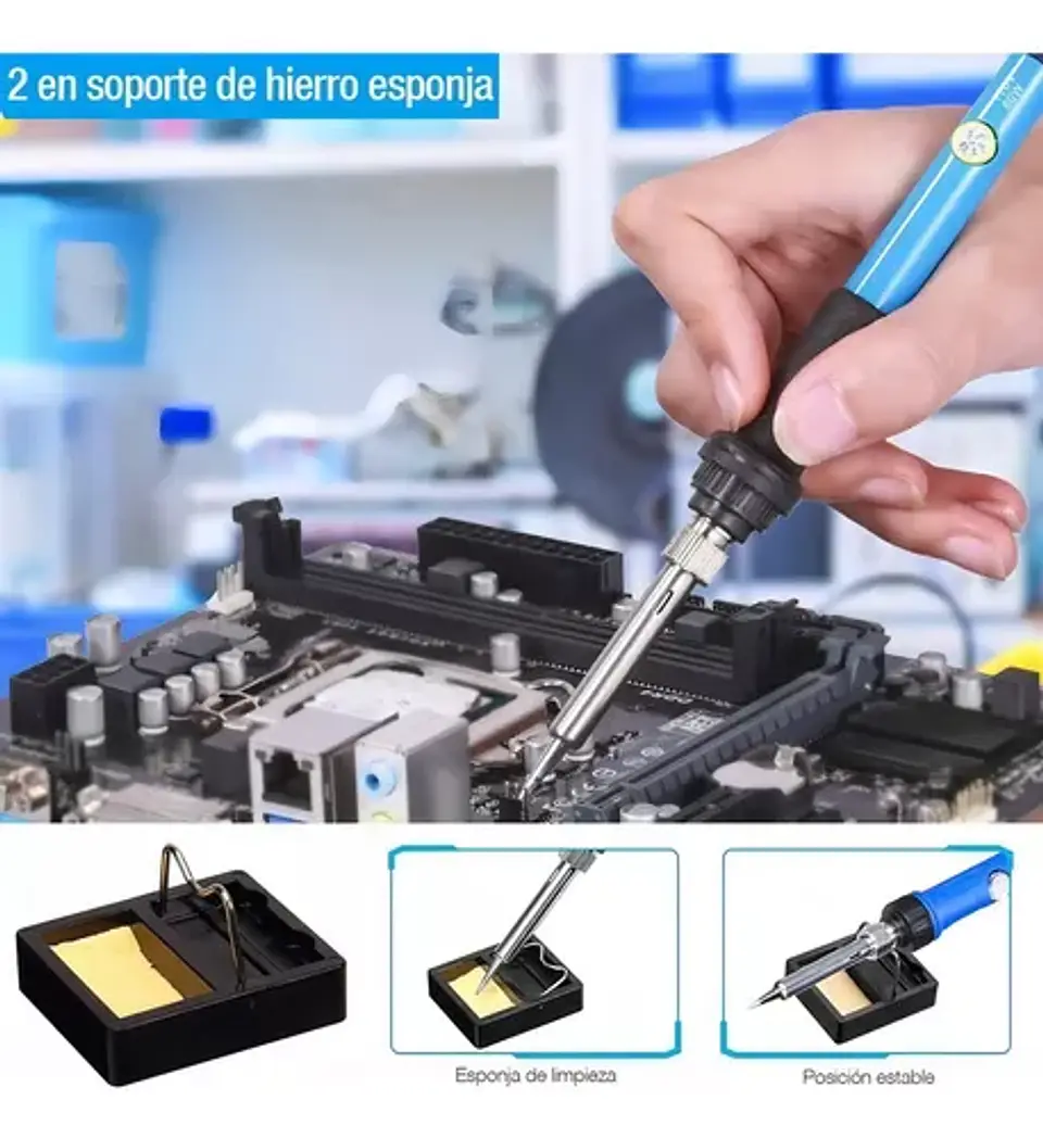 Kit Cautin Para Soldar Electrico Punta Tipo Lapiz Estano  8