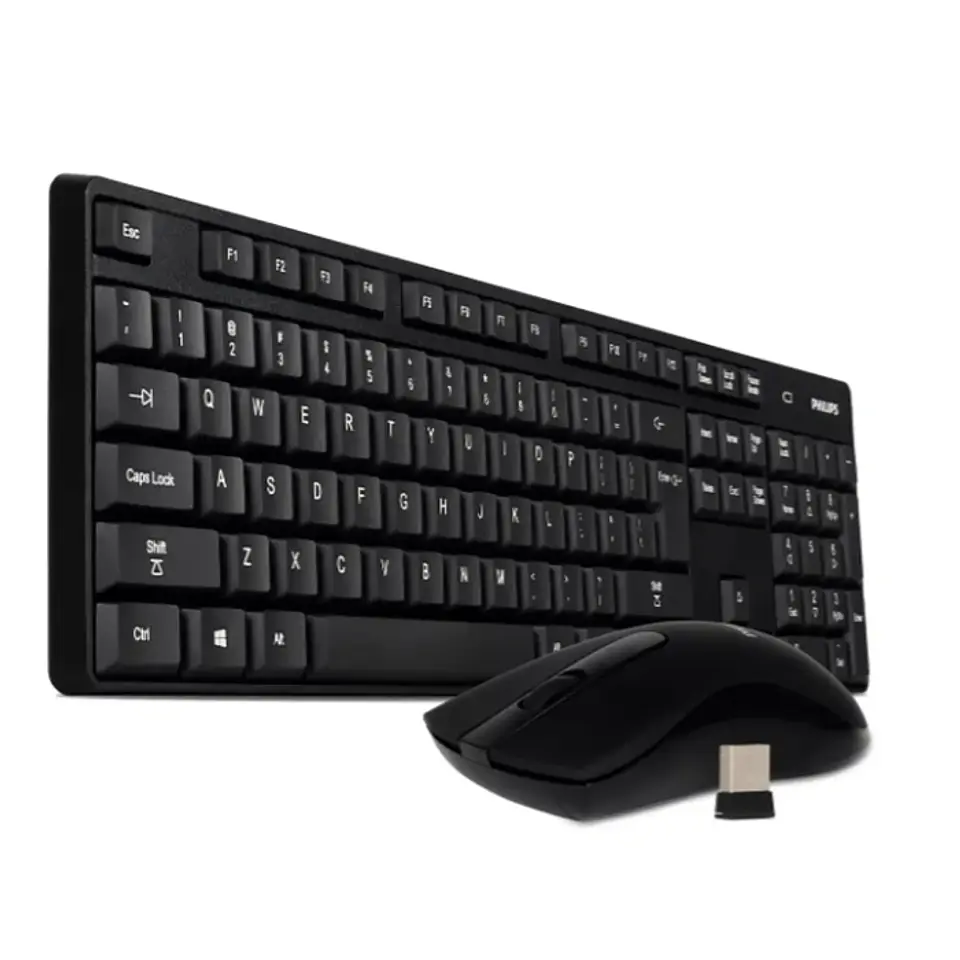 Kit Teclado y Mouse Inalámbrico Philips SPT6501B Negro 2