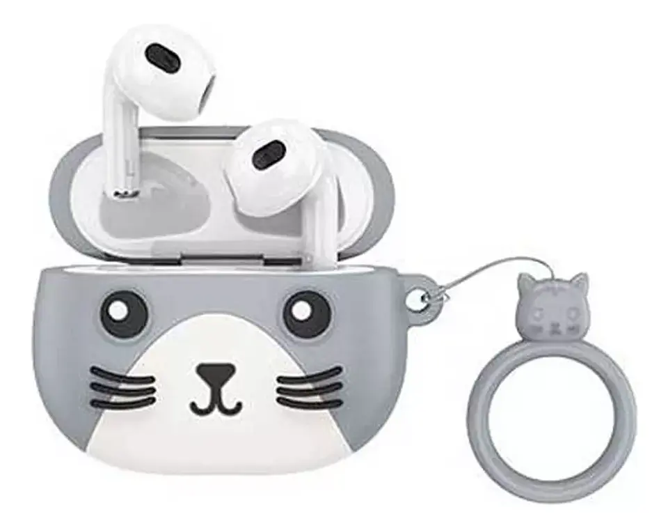 Audífonos Inalámbricos Para Niños Gato Bluetooth Hoco Ew46 Color Gris 1