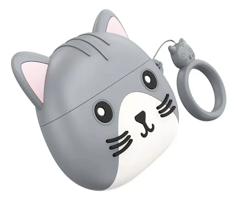 Audífonos Inalámbricos Para Niños Gato Bluetooth Hoco Ew46 Color Gris 2