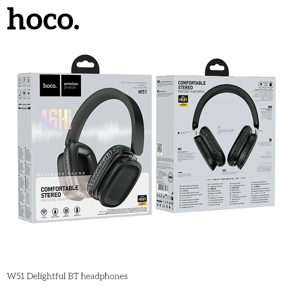 Audifonos inalambricos HOCO W51 46HRS Negro  3