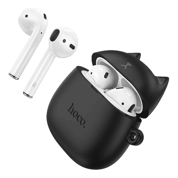 Audifonos Bluetooth Tws Hoco Ew45 Gato Color Negro 1
