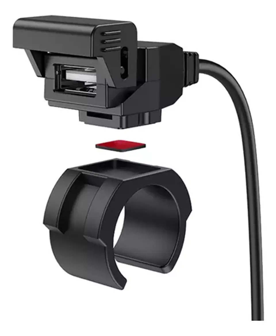 Cargador de moto HOCO Z45A PUERTO USB negro 3