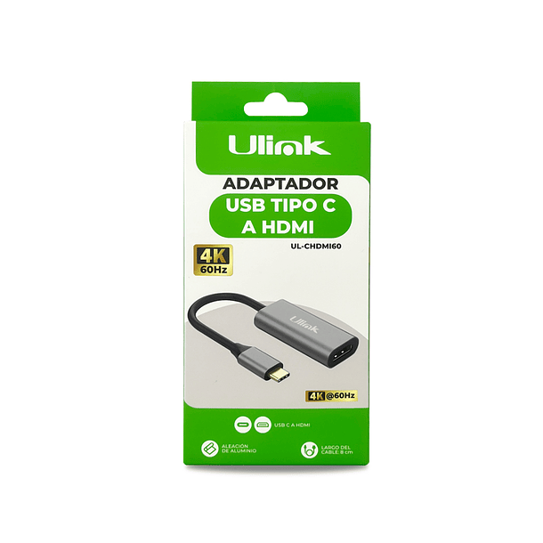 Adaptador de imagen USB-C a HDMI 4K 60Hz 3