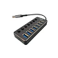 HUB DUAL USB-C y USB 7 puertos USB 3.0 - Miniatura 3