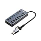 HUB DUAL USB-C y USB 7 puertos USB 3.0 - Miniatura 1
