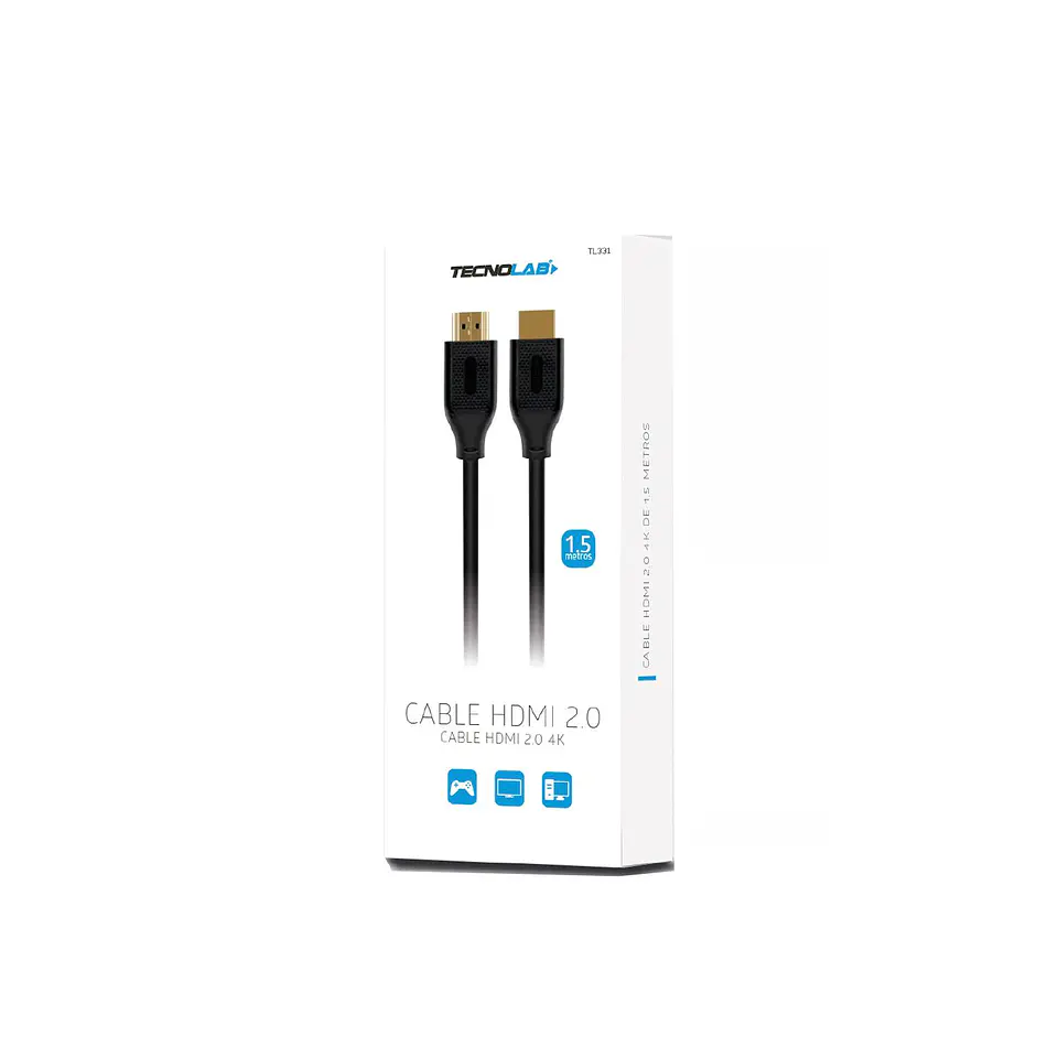 Cable HDMI M-M 2.0 Negro 1,5 MTS 2