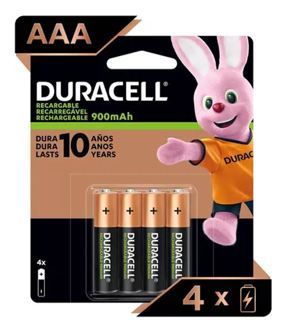 Pilas AAA recargables 900mAh 4 unidades 1