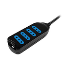 Alargador multiple 4 entradas 3 metros Philco  1