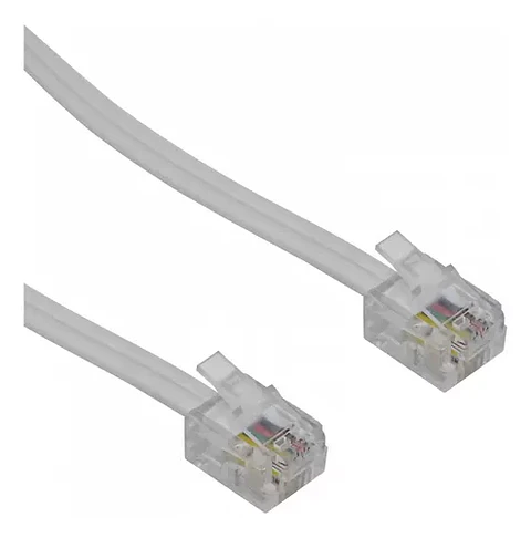 Cable tel. 4 conductores RJ11/14 6P4C