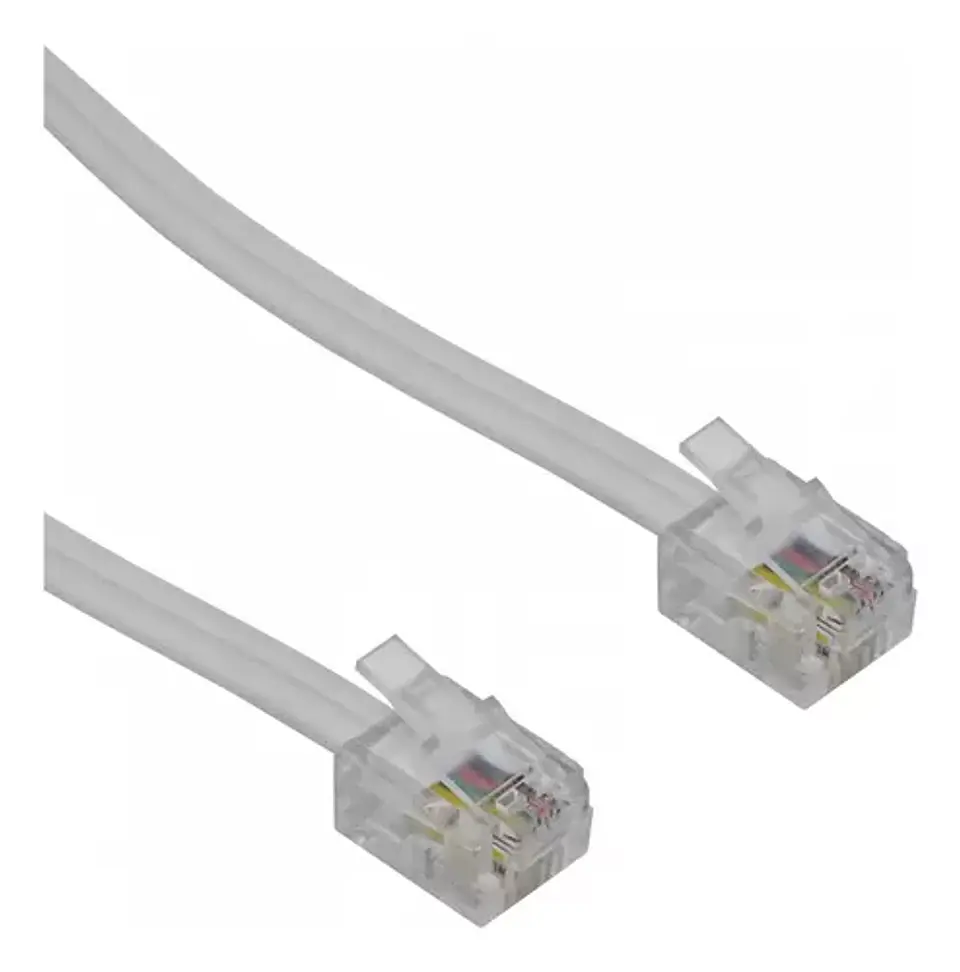 Cable tel. 4 conductores RJ11/14 6P4C 1