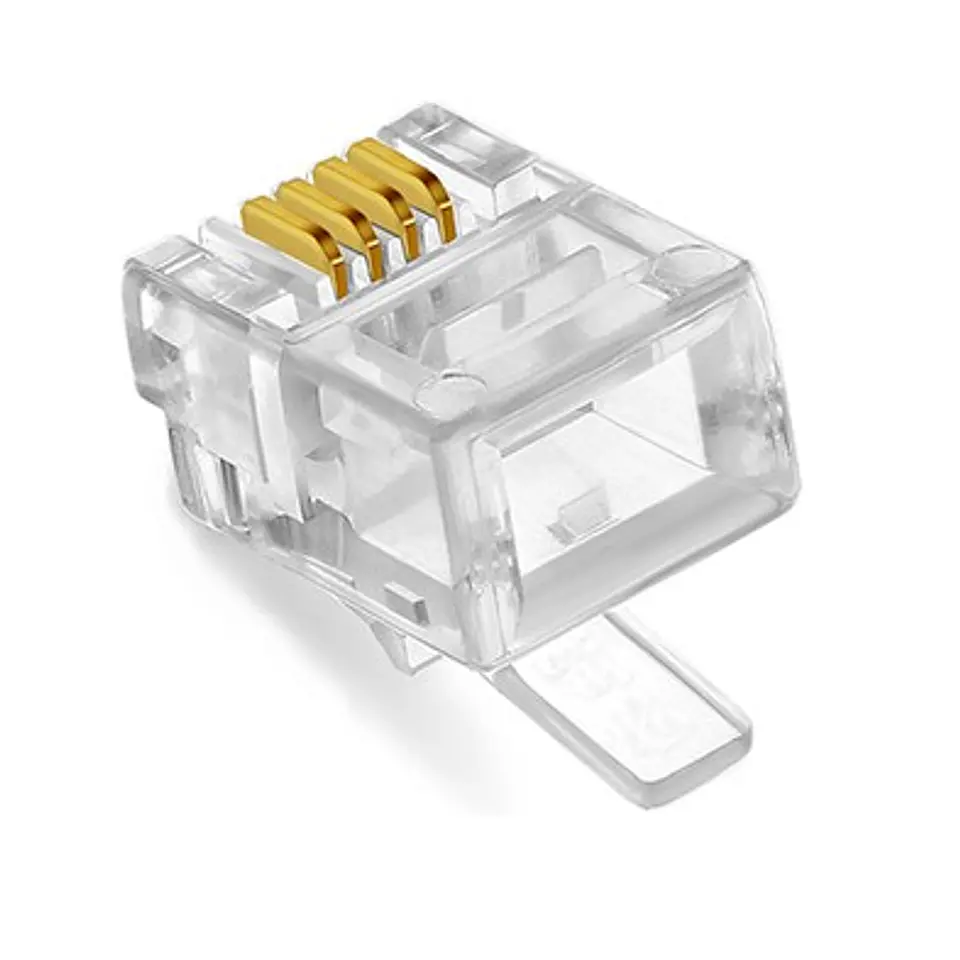100 unidades conector 6P4C RJ11/14 macho  2